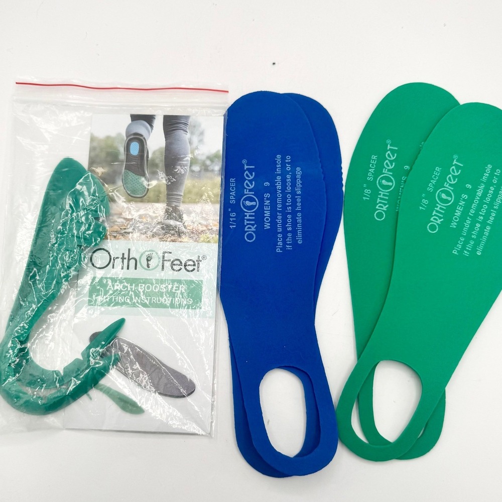 OrthoFeet Women's 9 Arch Booster & Shoe Spacers 1/16 1/8 Insole Inserts